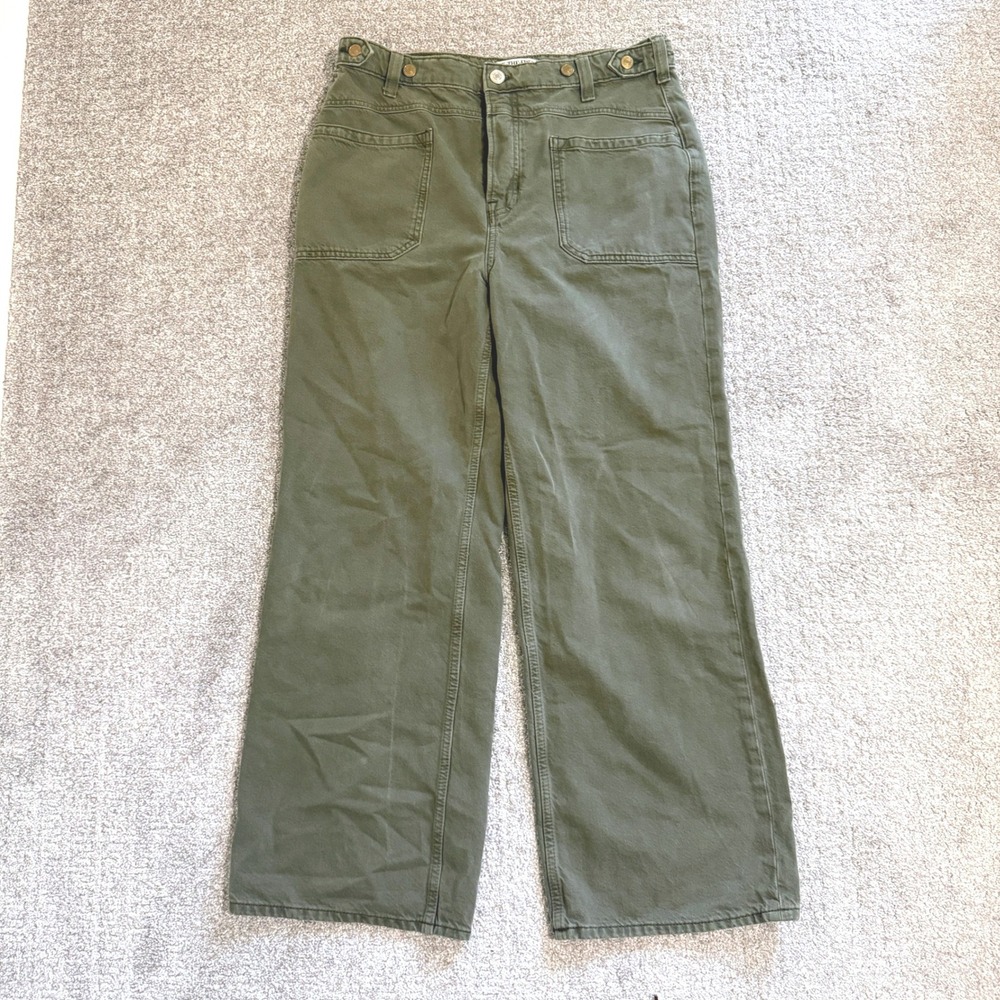 We The Free Olive Green Wide Leg Utility Pants